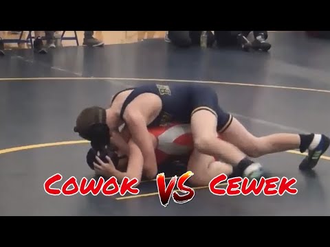 Gulat Remaja Cowok vs Cewek (Cowok Menang!)