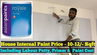Estimate  Cost Of Painting Works Per Sqft Cost For 1000 Sqft House  Rate Analysis Of Paint Works