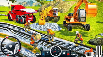 Railroad Tunnel Train Construction Simulator - Construction Vehicles 3D 2024 - Android GamePlay