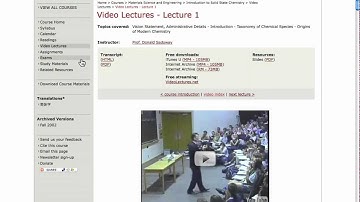 MIT OpenCourseWare Site Tour