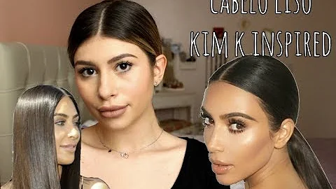 Qual é a cor do cabelo de Kim Kardashian?