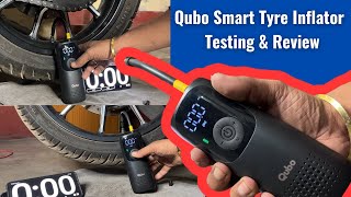 Qubo Smart Tyre Inflator Testing & Review | Battery, Air Filling Time 0-32 PSI