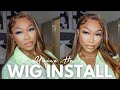 GRWM: WATCH ME INSTALL THIS BOMB HONEY BLONDE WIG Ft UNice wig | CHELSIEJAYY