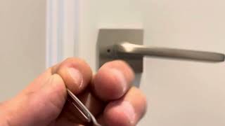 How to unlock a bathroom or bedroom Emtek lock with pinhole. Wealth