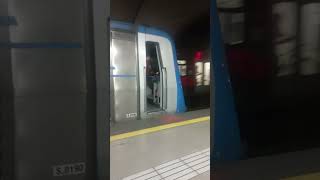 Metro de Santiago linea 2 Ns-04 N2095 Saliendo de la cisterna (bocina incluida)
