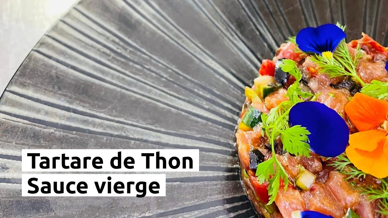 Tartare de thon, sauce vierge
