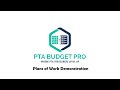 How to Use Plans of Work in PTA Budget Pro (Treasurer Demo &amp; Walkthrough)