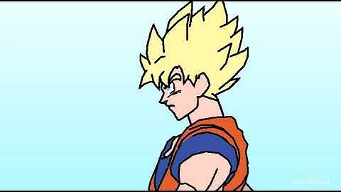 Goku turns ssj3 | Sticknodes animation