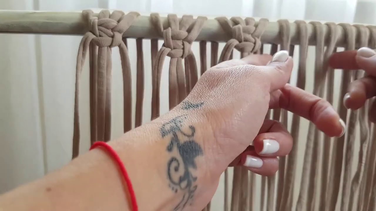 Сумка АВОСЬКА в технике МАКРАМЕ из трикотажной пряжи