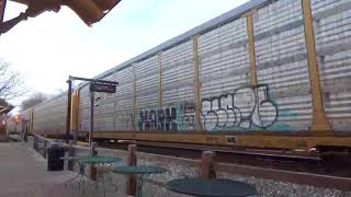 Csx Q277-14 Loadedempty Autorack Train With 3 Emds Locos