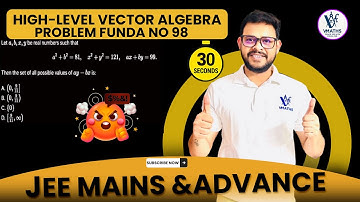 🔥 JEE Advanced Vector Algebra Problem | Find Possible Values of ay − bx | Tricky Concept