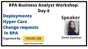 Deployments, Hyper-Care, Change Request, Go-Live, Hand-Over in RPA