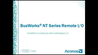 Expandable Ethernet Io Busworks Nt Series Introduction Acromag