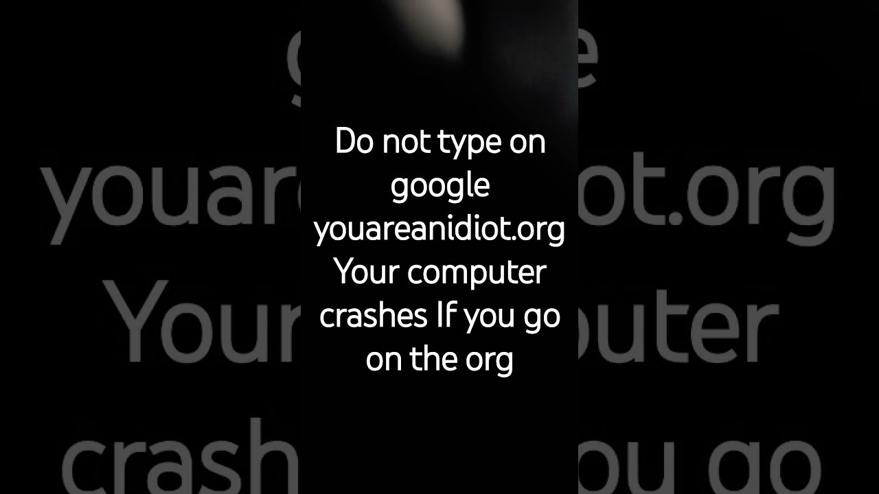 Do Not Type This On Google