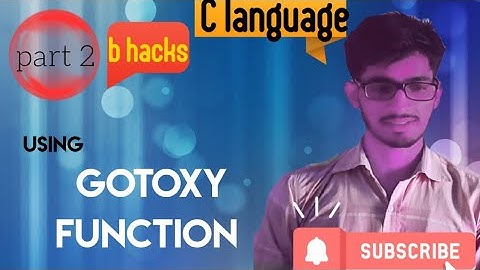 Part 2 | Use of gotoxy() function| c language programming from basic by Edward sangam |