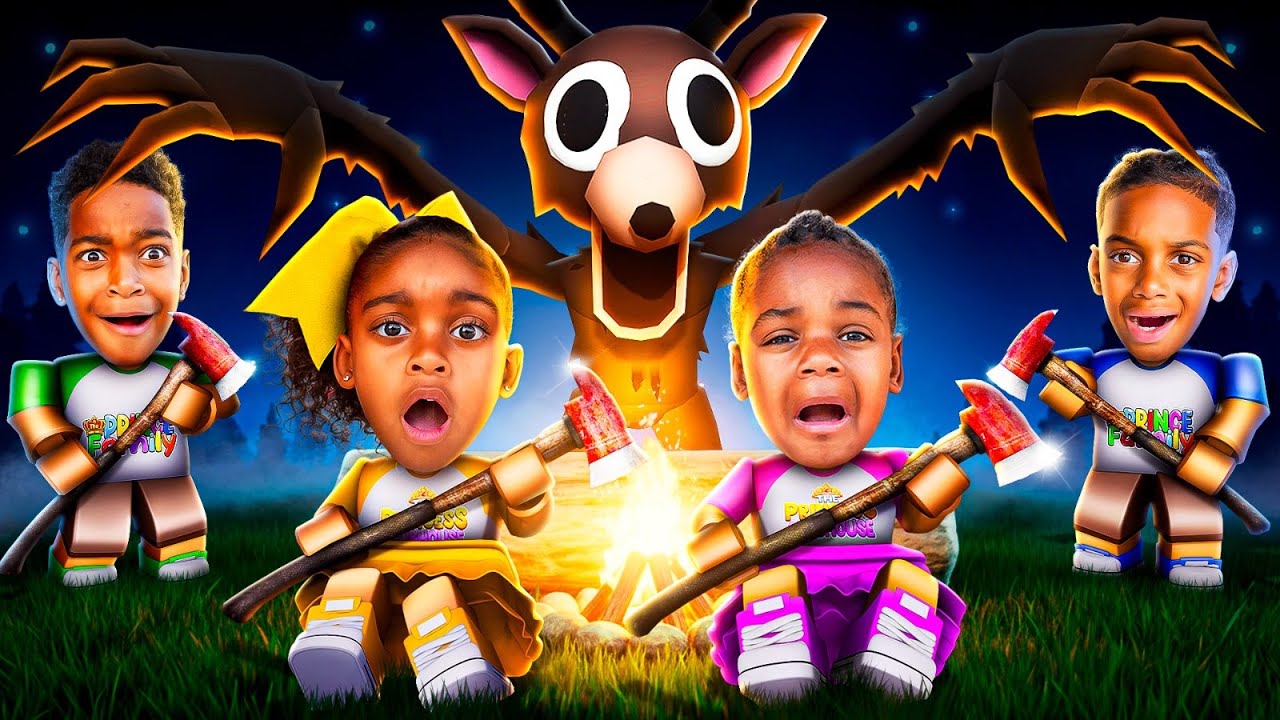 99 НОЧЕЙ В ЛЕСУ ROBLOX С DJ, KYRIE, NOVA и AYLA!