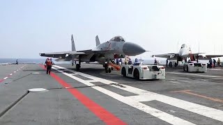 New footage of China's J-15 fighter jets