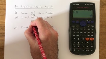 How To Use The Recurring Decimal Key On A Casio Scientific Calculator