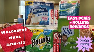 WALGREENS HAUL 4/26-5/2 | EASY DEALS + ROLLING REWARDS FOR LOWER OOP | HUGE SAVINGS