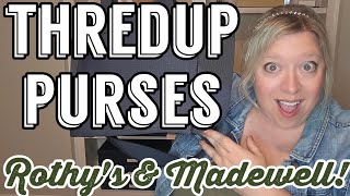 ROTHY'S 👜  MADEWELL Thredup 15 Piece Handbag Rescue Box Unboxing & Sale! #mysteryunboxing #pursesale