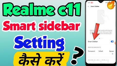Realme c11 mein Smart Sidebar Setting kaise kare | How to enable Smart Sidebar Setting in Realme c11