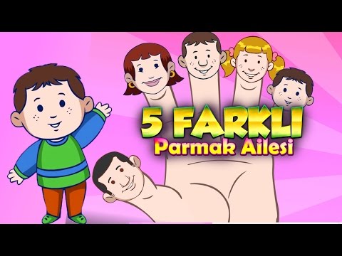 🖐 Parmak Ailesi Çocuk Şarkısı | 5 Farklı Parmak Ailesi ( Finger Family Türkçe)