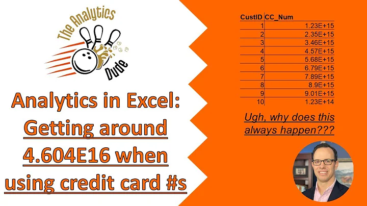 Input large numbers without scientific notation: Analytics in Excel