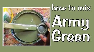 How to mix ARMY GREEN ||Paint Mixing