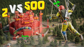 2 vs 500! Clan Robbery baited them to raid our Unraidable  Base in RUST