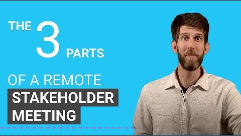 The 3-part structure of a Stakeholder Meeting