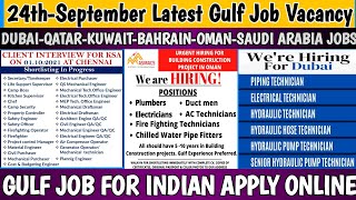 24th-Sept. Latest Gulf Job Vacancy 2021,Job in Dubai,Assignment Abroad Times Today,Dubai Job Vacancy