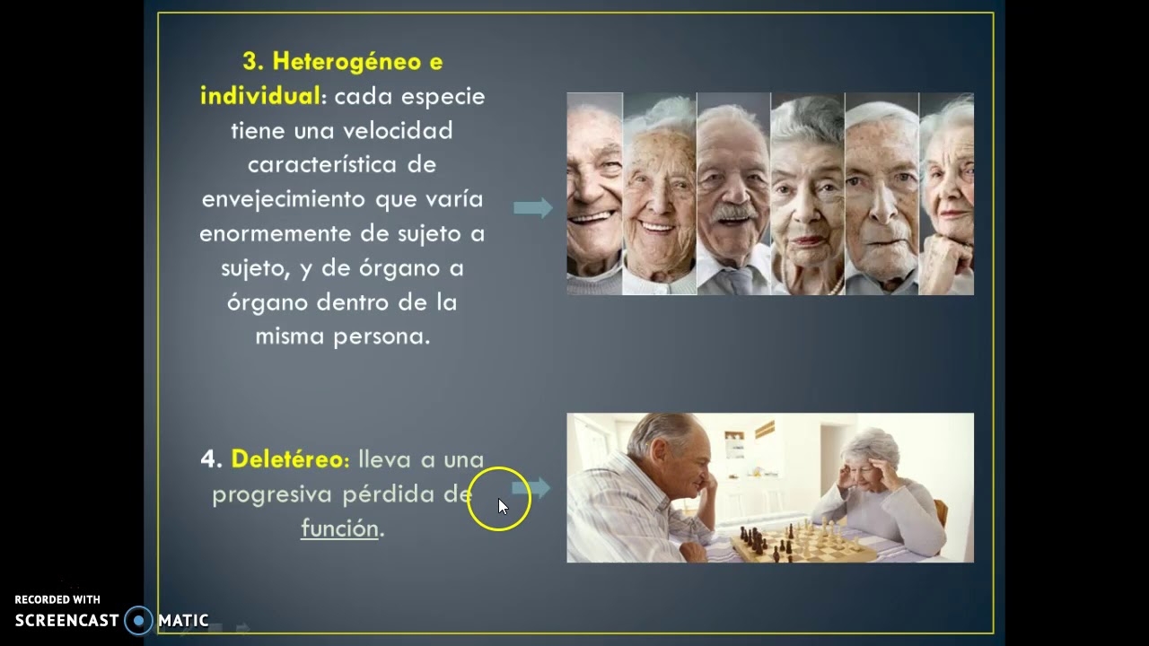 CARACTERÍSTICAS DEL ENVEJECIMIENTO YouTube