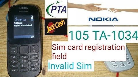 Nokia 105 TA-1034 sim card registration failed | PTA online tax pay | fbr pta tax |fbr tax on mobile