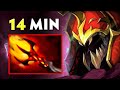 14Mins =  Dagon Level 5🔥Nyx Assassin Mid 34Kills One Shot Burst Dota 2
