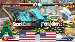 FT5 @sfiii2: SnackCannon (US) vs greenjoker23 (US) [SF III 2nd Impact sfiii sf3 Fightcade] May 5