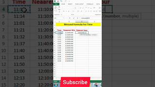 Use of Mround() formula in Excel #exceltricks #shorts#excel