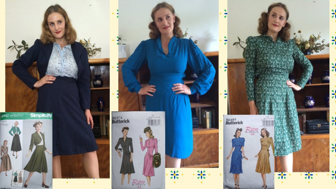 My Favorite Patterns for Dressing　アンティーク My Favourite Vintage Sewing Projects (so far)! - YouTube
