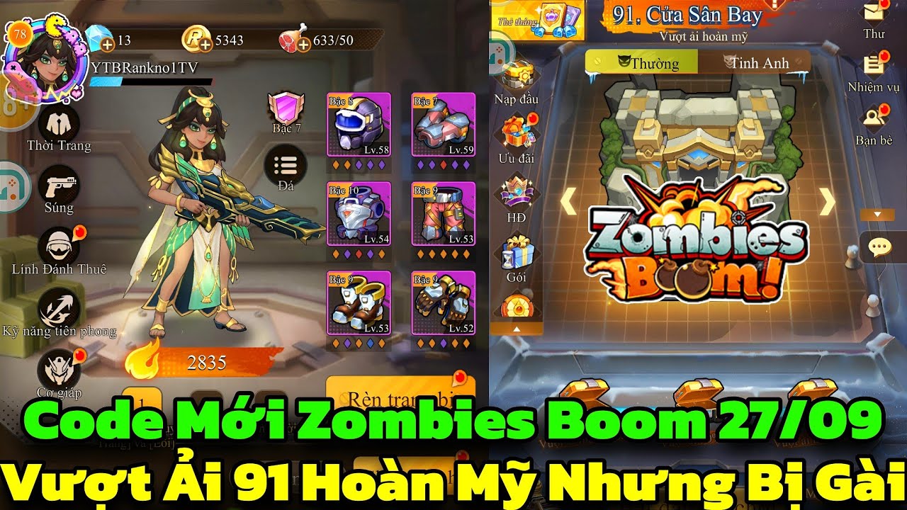 Zombies Boom - Code Mới & Vượt Ải 91 Hoàn Mỹ Và Bị Game Gài Như Tró ...