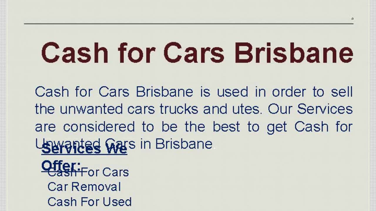 Cash for Cars Brisbane
