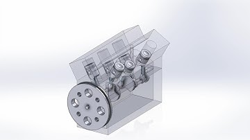 SOLIDWORKS - V6 Engine Animation & Parts