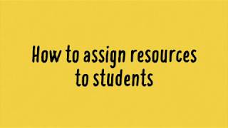 How to assign resources to students β CSI Literacy Cloud