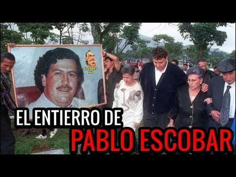 El entierro de Pablo Escobar.