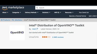 Intel OpenVINO AMI in AWS marketplace