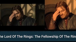 The Lord Of the Rings: The Fellowship Of The Ring widescreen vs full screen DVD  Boromir speak scene