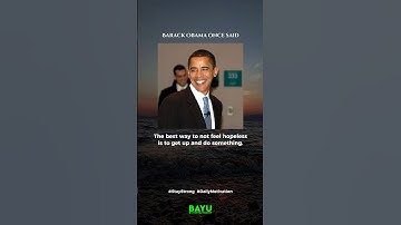 Barack Obama once said, ‘The best way to not feel hopeless is to get up and do something.