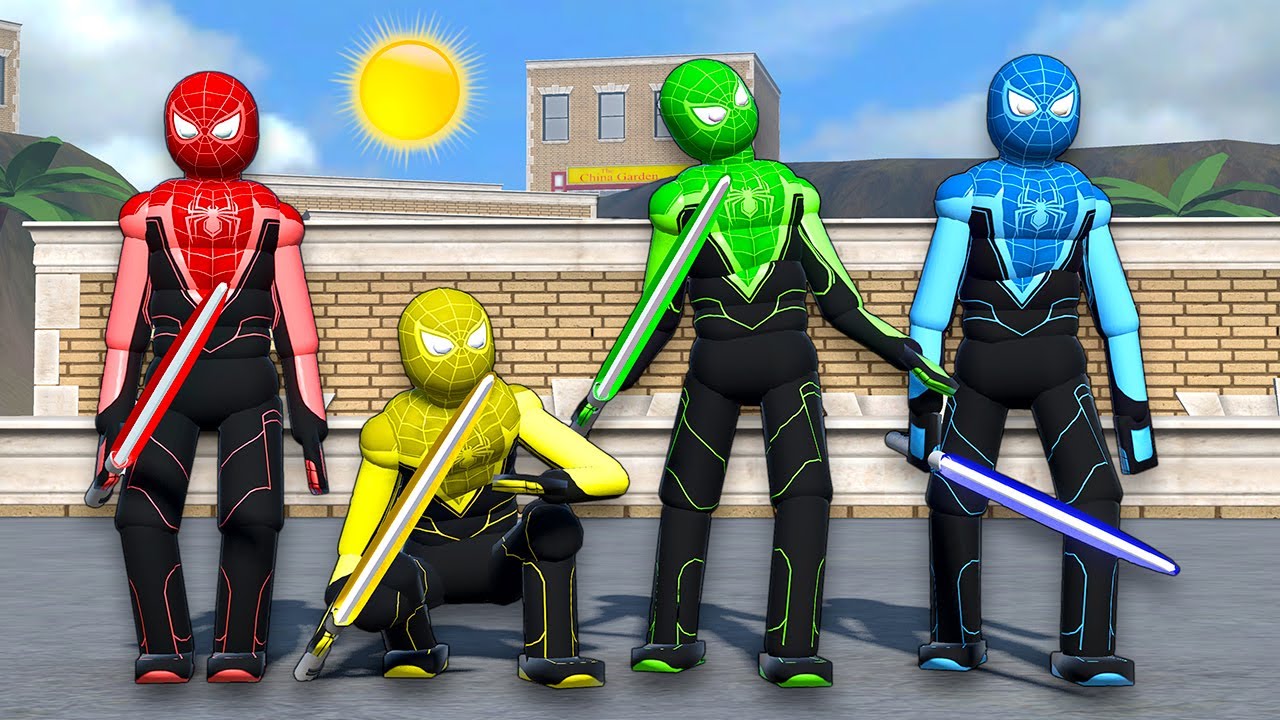 Spider-Man Game: Multi-Agent Coordination & Energy-Blade Physics Simulation