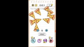 Brain test Level 5 How many pizza slices do we have Walkthrough