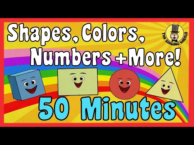 Shapes, Colors, Counting Songs and more! | Kids Song Compilation | The Singing Walrus class=