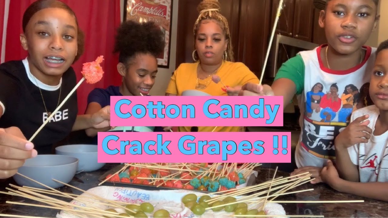 Cotton Candy Crack Grapes!! Pop Rock Style! They really Pop!! - YouTube
