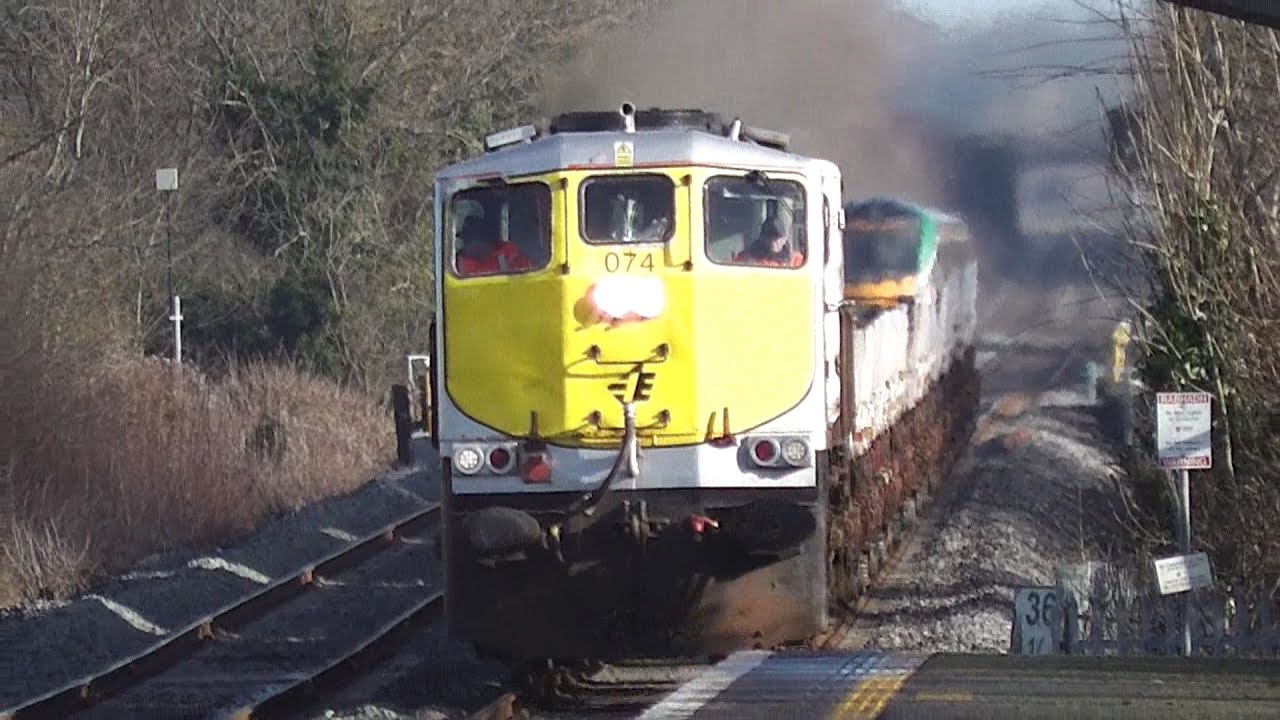 IE 071 Class Loco 074 + Steel Train - Monasterevin Station, Kildare